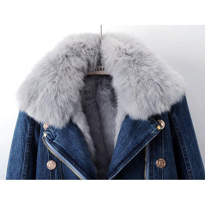 Luisella Fur Denim Jacket