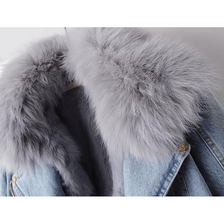 Luisella Fur Denim Jacket