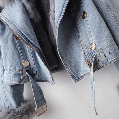 Luisella Fur Denim Jacket