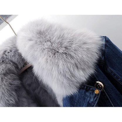 Luisella Fur Denim Jacket