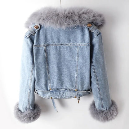 Luisella Fur Denim Jacket