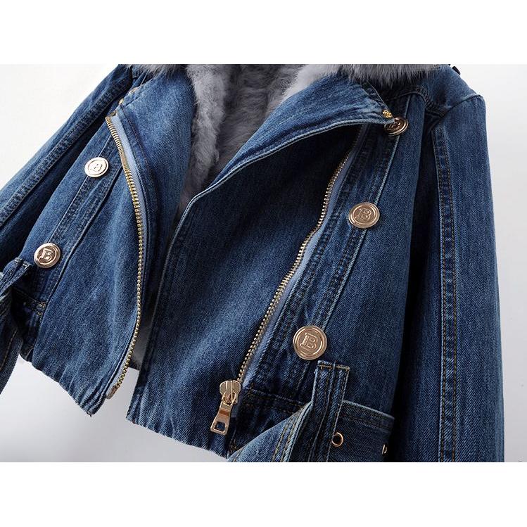 Luisella Fur Denim Jacket