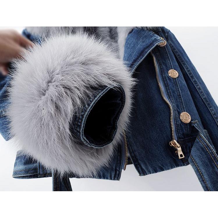 Luisella Fur Denim Jacket