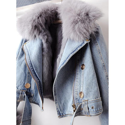 Luisella Fur Denim Jacket